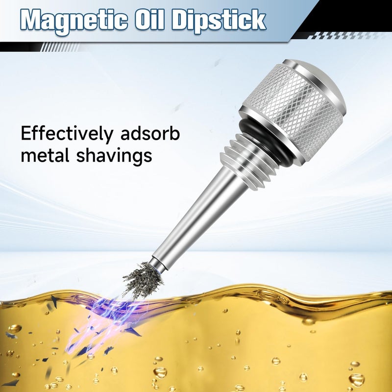 XIKOBY 55201 Magnetic Oil Dipstick Compatible with Westing-House Power-Horse Inverter Generator Predator 212 196cc Engine Coleman CT200U BT200X Mini Bike Replacement Parts (Silver, Red, Black) - Image 3